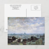 Aussicht auf die Dächer von Paris Van Gogh Fine Ar Postkarte (Vorne/Hinten)