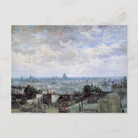 Aussicht auf die Dächer von Paris Van Gogh Fine Ar Postkarte (Vorderseite)