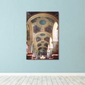 Aussicht auf die Decke der Bibliothek mit Coffered Leinwanddruck (Insitu (Holzboden))