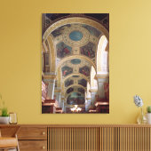 Aussicht auf die Decke der Bibliothek mit Coffered Leinwanddruck (Insitu (Wohnzimmer))