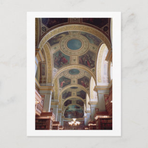 Aussicht auf die Decke der Bibliothek mit Coffered Postkarte