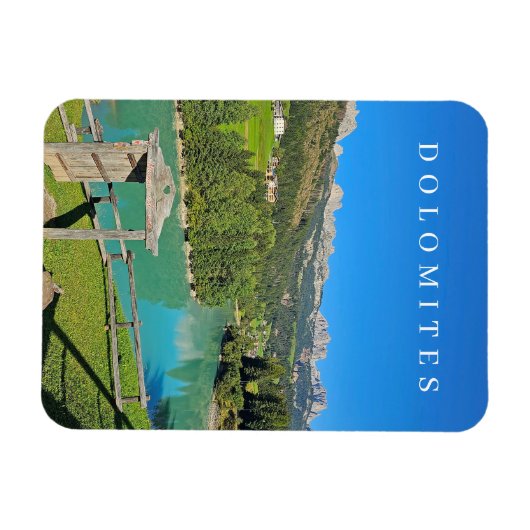Aussicht auf die Dolomiten im Kühlschrankmagnet vo Magnet (Horizontal)