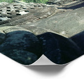 Aussicht auf die drei kreisförmigen Terrassen Poster (Ecke)