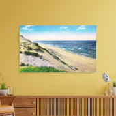 Aussicht auf die Dünen von Sand und den Strand Leinwanddruck (Insitu (Wohnzimmer))
