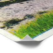 Aussicht auf die Dünen von Sand und den Strand Poster (Ecke)