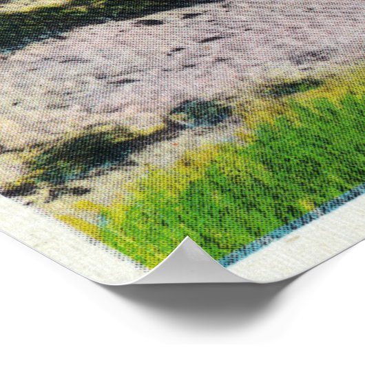 Aussicht auf die Dünen von Sand und den Strand Poster (Ecke)