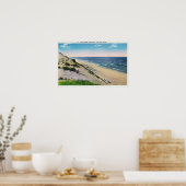 Aussicht auf die Dünen von Sand und den Strand Poster (Küche)