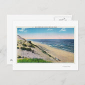 Aussicht auf die Dünen von Sand und den Strand Postkarte (Vorne/Hinten)