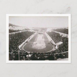 Aussicht auf die ersten offiziellen Olympischen Sp Postkarte