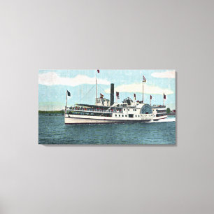 Aussicht auf die Fähre von Block Island Leinwanddruck