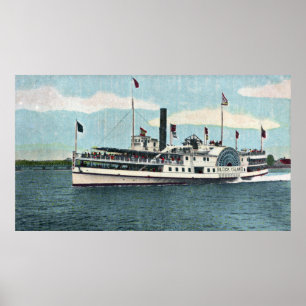 Aussicht auf die Fähre von Block Island Poster