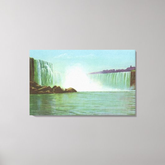 Aussicht auf die Fälle von Horseshoe Leinwanddruck (Vorderseite)