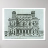 Aussicht auf die Fassade der Villa Borghese, Rom ( Poster (Vorne)