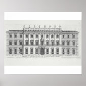 Aussicht auf die Fassade des Palazzo Chigi, Rom, D Poster (Vorne)