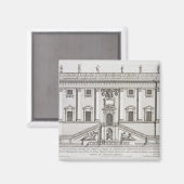 Aussicht auf die Fassade des Palazzo Senatorio auf Magnet (Vorderseite/Rückseite)