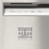 Aussicht auf die Fassade des Palazzo Senatorio auf Magnet (In Situ (Geschirrspüler))