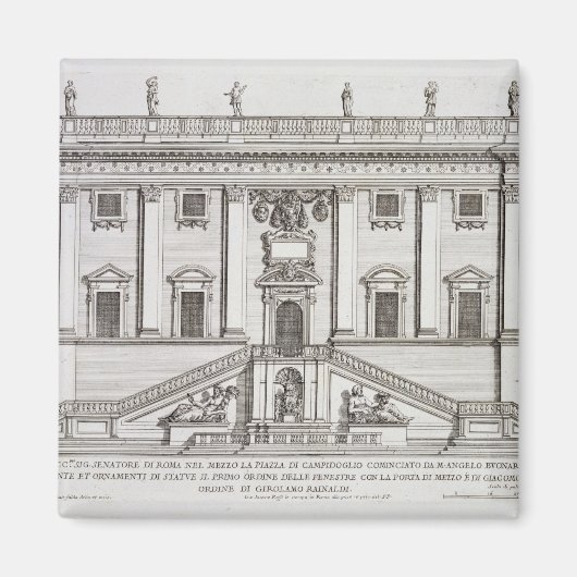 Aussicht auf die Fassade des Palazzo Senatorio auf Magnet (Vorne)