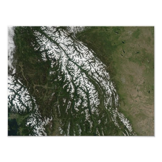 Aussicht auf die Felsengebirge Fotodruck (Vorne)