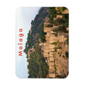 Aussicht auf die Festung Alcazaba in Malaga. Magnet (Vertikal)