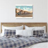 Aussicht auf die Fischerboote auf dem Gemeindepfei Leinwanddruck (Insitu (Schlafzimmer))