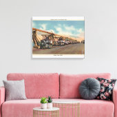 Aussicht auf die Fischerboote auf dem Gemeindepfei Leinwanddruck (Insitu (Wohnzimmer))
