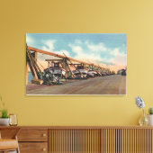 Aussicht auf die Fischerboote auf dem Gemeindepfei Leinwanddruck (Insitu (Wohnzimmer))