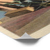 Aussicht auf die Fischerboote auf dem Gemeindepfei Poster (Ecke)