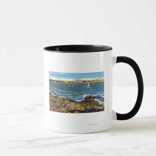 Aussicht auf die Fischerboote vom York Beach Tasse (Rechts)