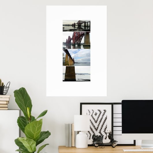 Aussicht auf die Forth Rail Bridge Poster (Heimbüro)