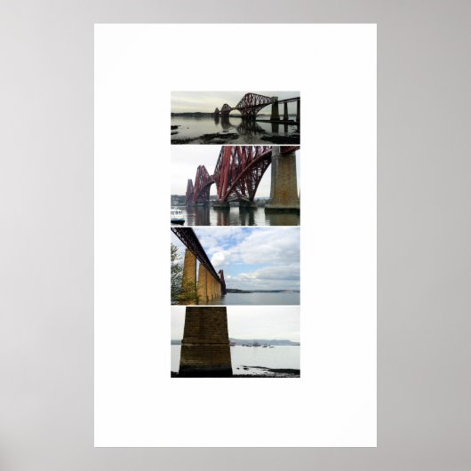 Aussicht auf die Forth Rail Bridge Poster (Vorne)