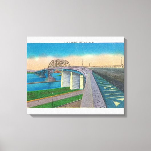 Aussicht auf die Friedensbrücke Leinwanddruck (Vorderseite)