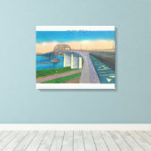 Aussicht auf die Friedensbrücke Leinwanddruck (Insitu (Holzboden))