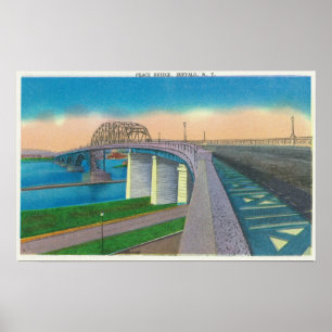 Aussicht auf die Friedensbrücke Poster