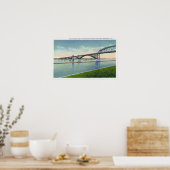 Aussicht auf die Friedensbrücke über Niagara Poster (Küche)