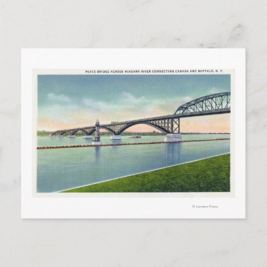 Aussicht auf die Friedensbrücke über Niagara Postkarte (Vorderseite)