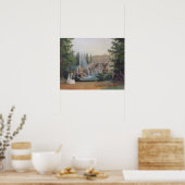 Aussicht auf die frühe Kaskade Poster (Küche)