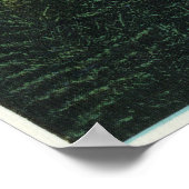 Aussicht auf die Fußgängerbrücke Poster (Ecke)