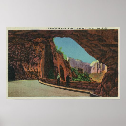 Aussicht auf die Galerie auf dem Karmel-Monte Poster (Vorne)