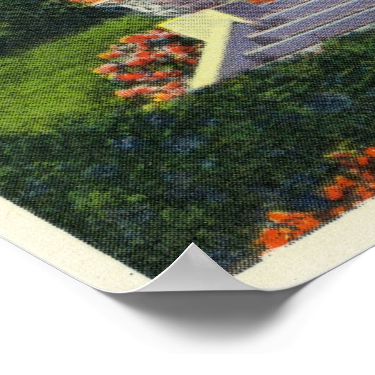 Aussicht auf die Gärten von Yaddo Poster (Ecke)