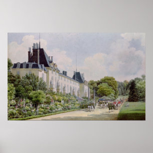 Aussicht auf die Gartenfassade des Schlosses Poster