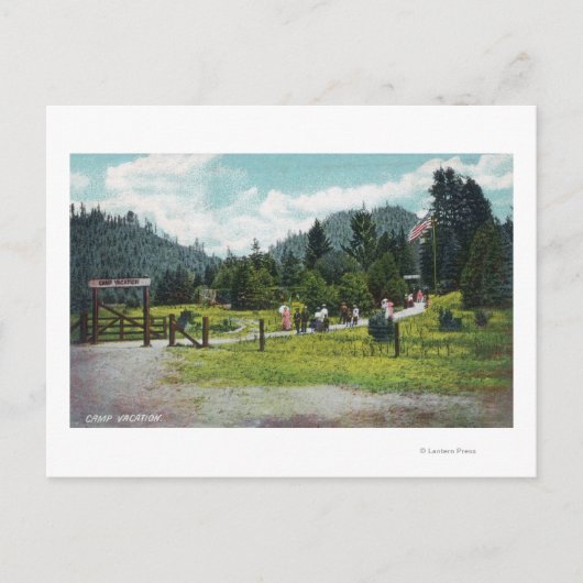 Aussicht auf die Gäste auf einem Spaziergang durch Postkarte (Vorderseite)