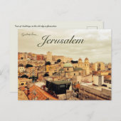 Aussicht auf die Gebäude in der Altstadt von Jerus Postkarte (Vorne/Hinten)