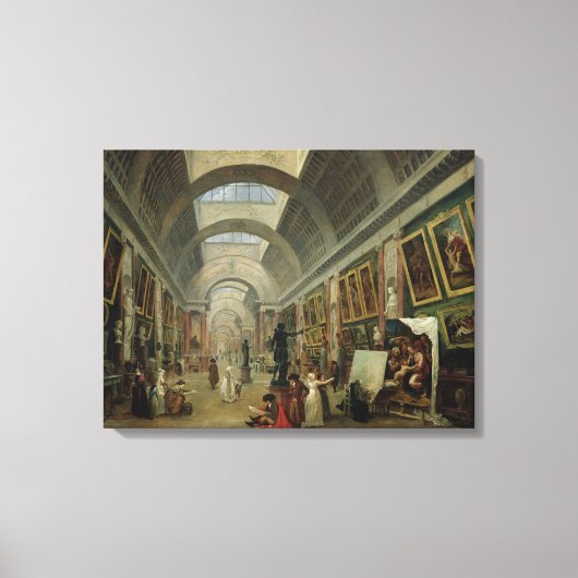 Aussicht auf die Grand Gallery of the Louvre, 1796 Leinwanddruck (Vorderseite)