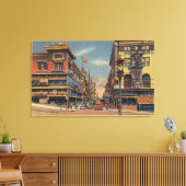 Aussicht auf die Grant Avenue, Chinatown Leinwanddruck (Insitu (Wohnzimmer))