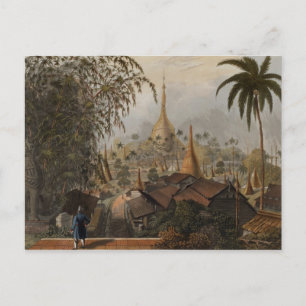 Aussicht auf die Große Dagon-Pagode und den benach Postkarte