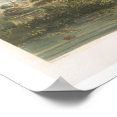 Aussicht auf die Große Dagon-Pagode von Rangoon au Poster (Ecke)