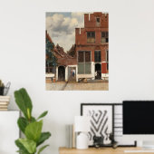 Aussicht auf die Häuser in Delft (Die kleine Straß Poster (Heimbüro)