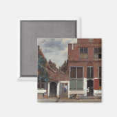 Aussicht auf die Häuser in Delft The Little Street Magnet (Vorderseite/Rückseite)