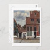 Aussicht auf die Häuser in Delft The Little Street Postkarte (Vorne/Hinten)