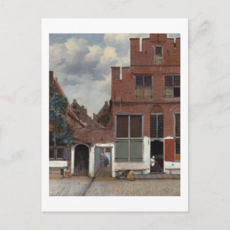 Aussicht auf die Häuser in Delft The Little Street Postkarte